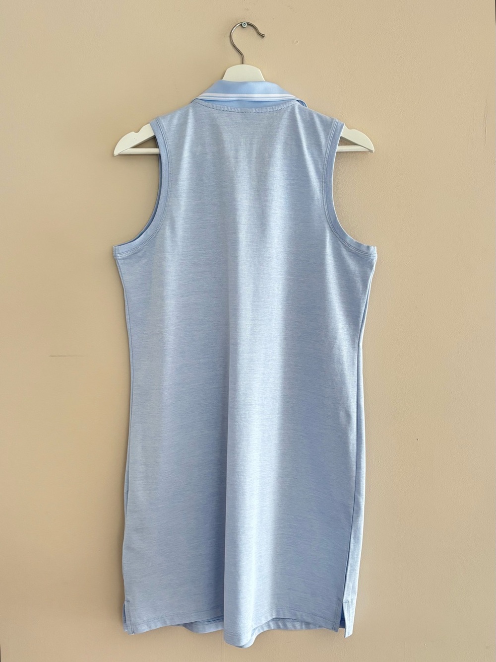 NWT Joe Fresh Blue Sleeveless Polo Tank Dress Size Medium V-Neck Casual Summer - Picture 6 of 17